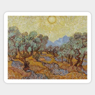 Olive Trees by Vincent van Gogh Magnet